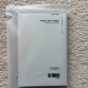 Cloth & Paper Inverted Graph Notebook